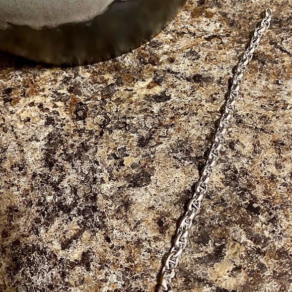 12g-14K SOLID White Gold Rolo Anchor Stud-Link w/🦞Claw Closure🧜🏻‍♀️ - Picture 11 of 15